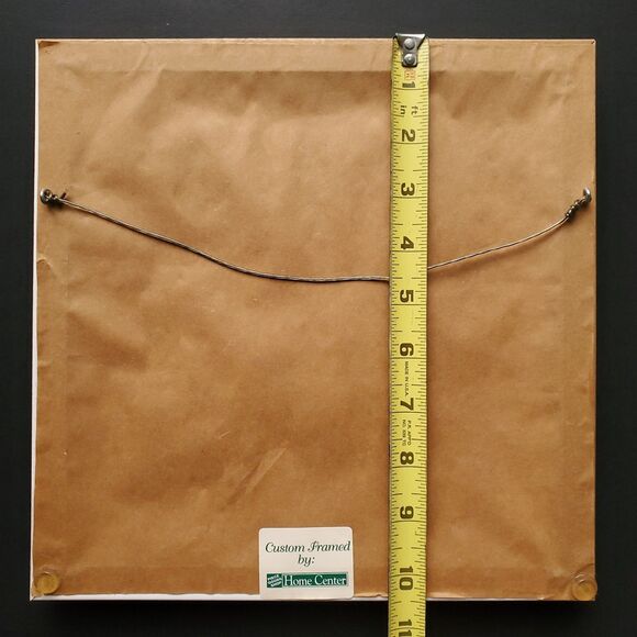 Contentment Starts With Thankful Hearts Completed Cross Stitch 10.5" Framed VTG - Picture 8 of 8